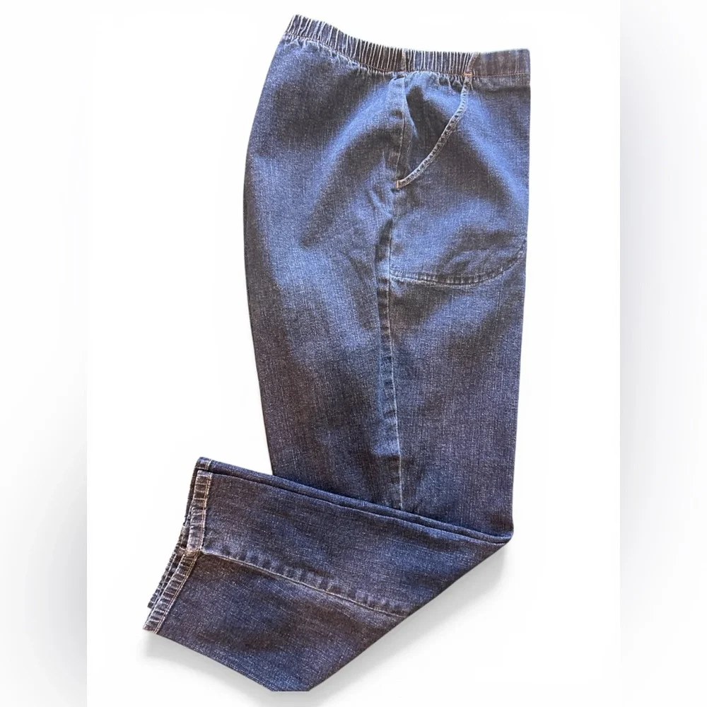Just My Size Classic Stretch Denim Pull-On Pants - Picture 2 of 7